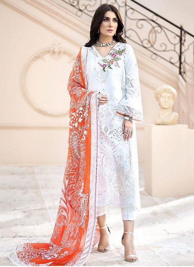 Shraddha Hit Latest Fancy Lawn Cotton Heavy Embroidery And Printed Dupatta Designer Pakistani Salwar Suit Collection